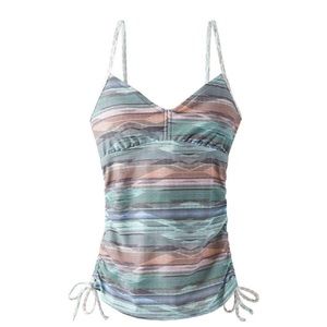 🏝Prana Moorea Striped Tankini Top Size Large